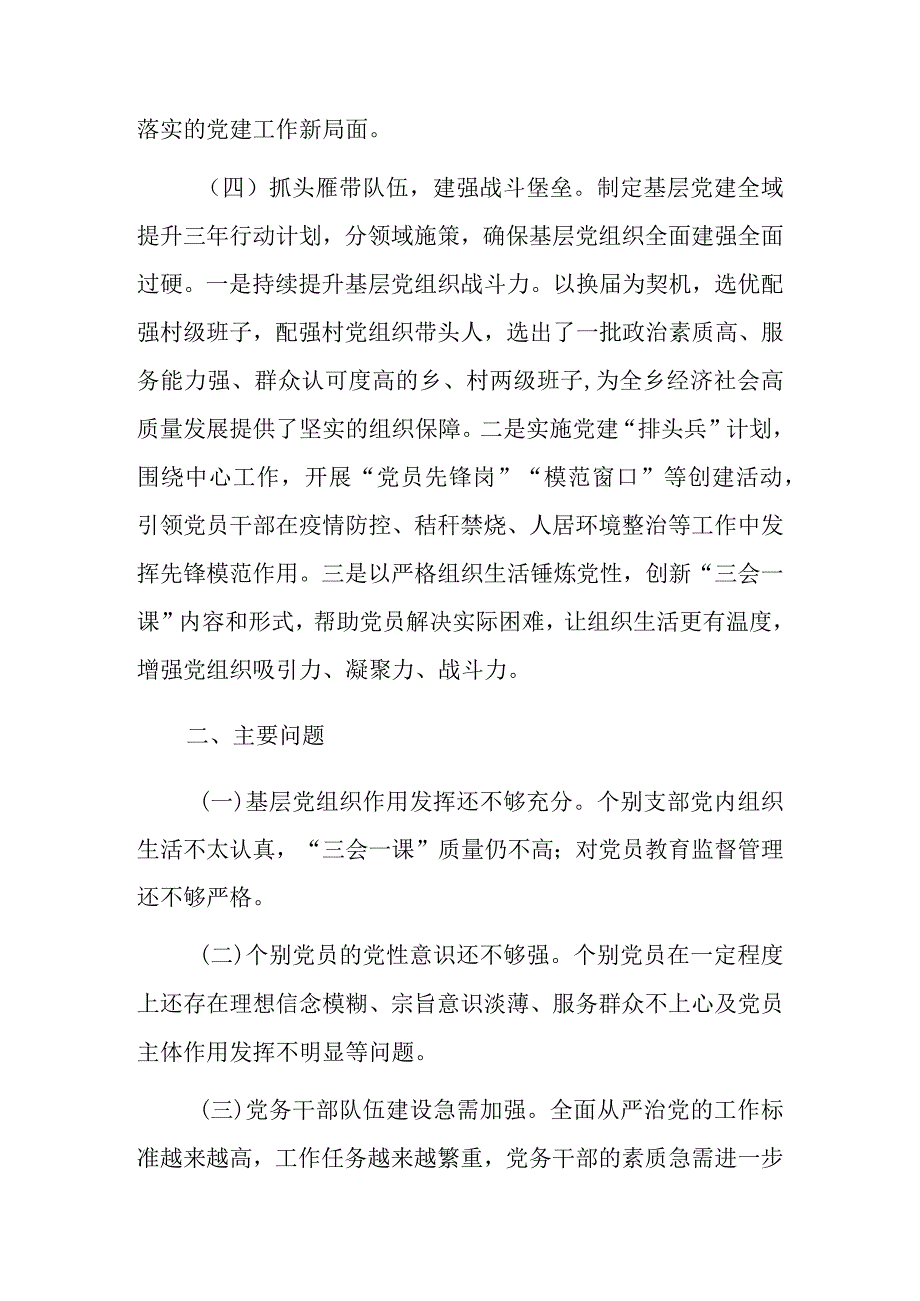 某乡镇支部书记抓基层党建工作述职报告.docx_第3页