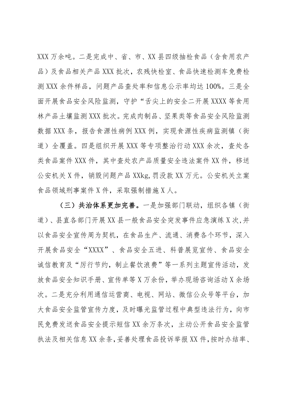 关于2023年食品安全工作开展情况的报告(1).docx_第2页