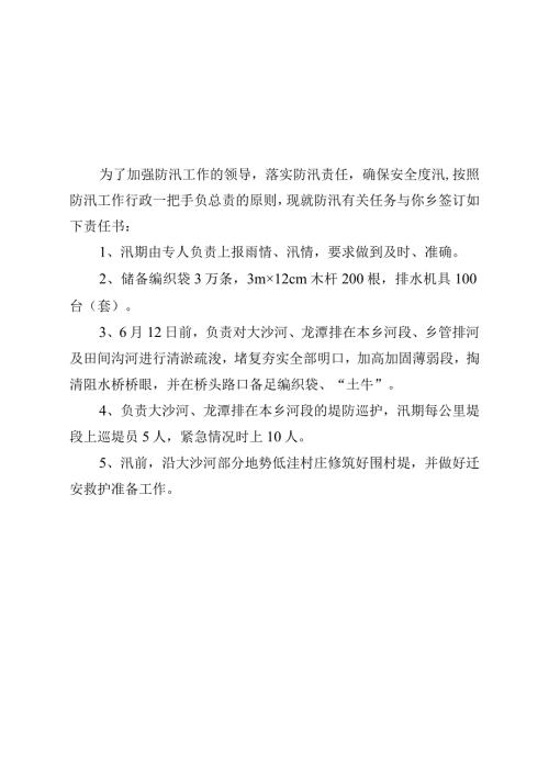 2023防汛抗旱防汛工作责任书.docx