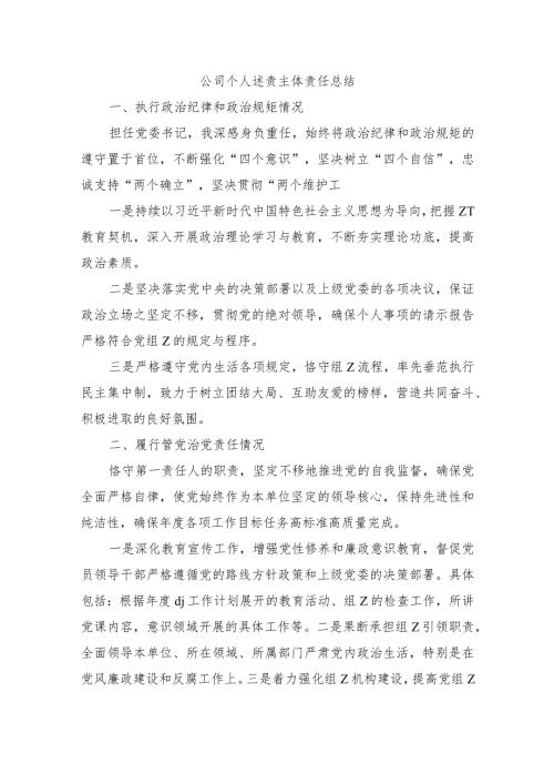 公司个人述责主体责任总结.docx