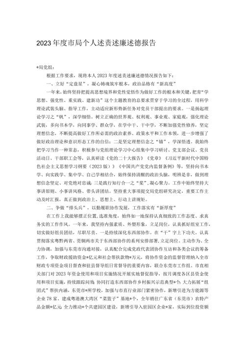2023市局个人述责述廉述德报告.docx