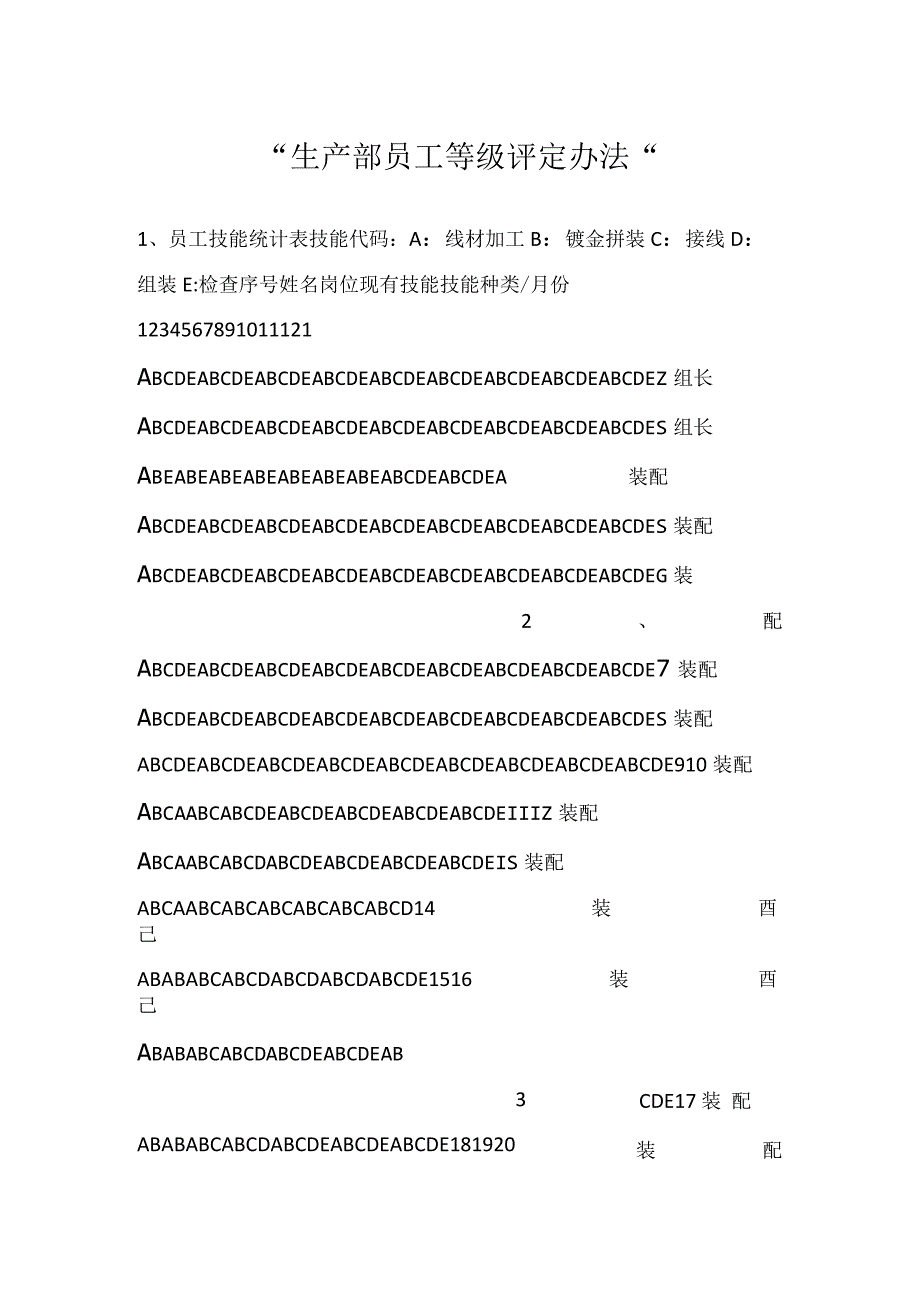生产部员工等级评定办法.docx_第1页