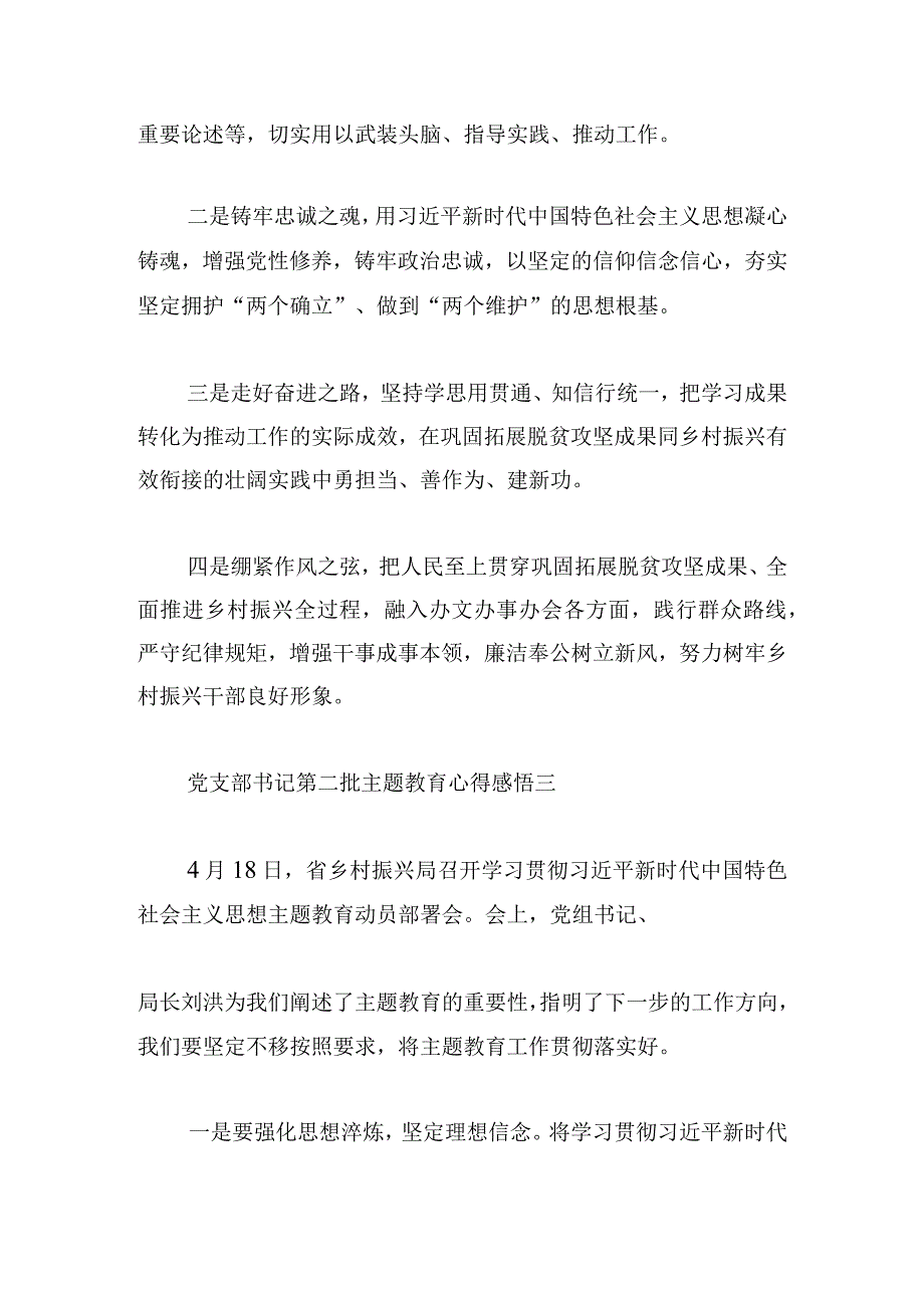 党支部书记第二批主题教育心得感悟6篇.docx_第2页