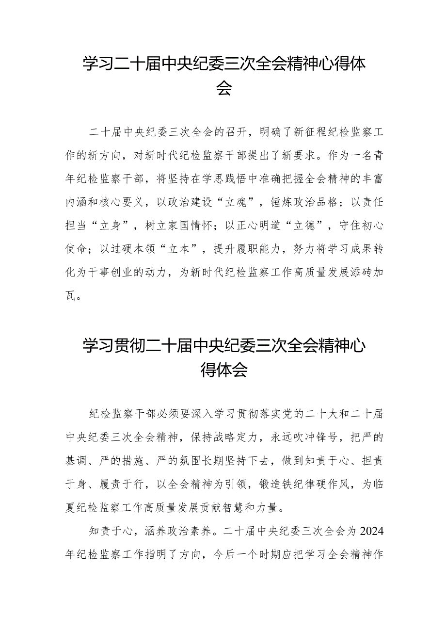 党员干部学习二十中央纪委三次全会精神心得体会精品范文(25篇).docx_第3页