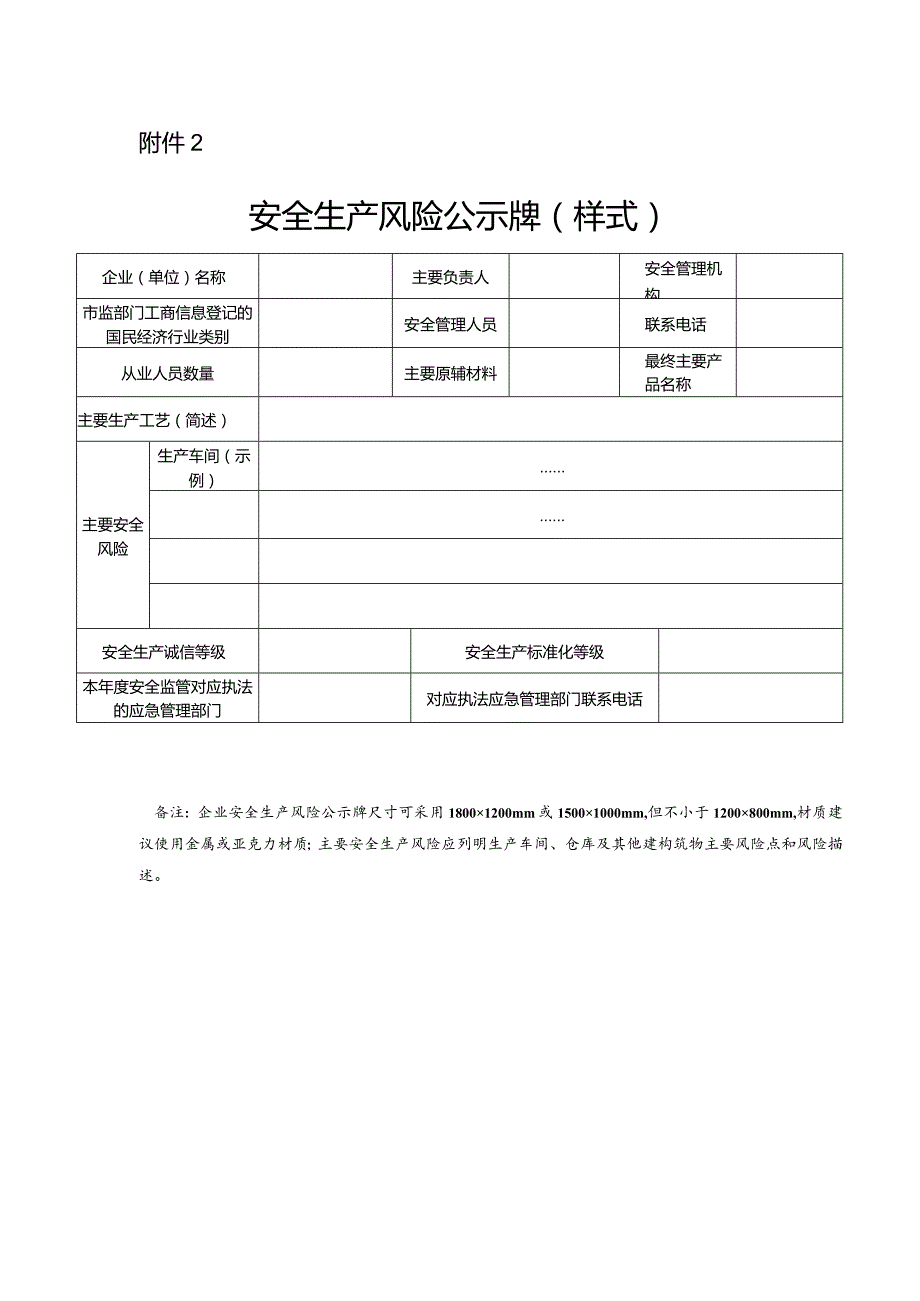 2024湖南省工贸企业搅拌机、破碎机和其他重要环节安全生产风险公示牌（样式）.docx_第1页