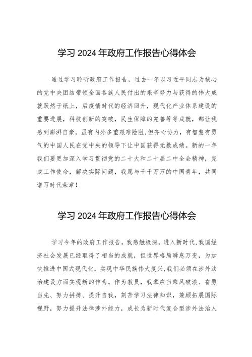 2024两会李强总理作《政府工作报告》的心得体会35篇.docx
