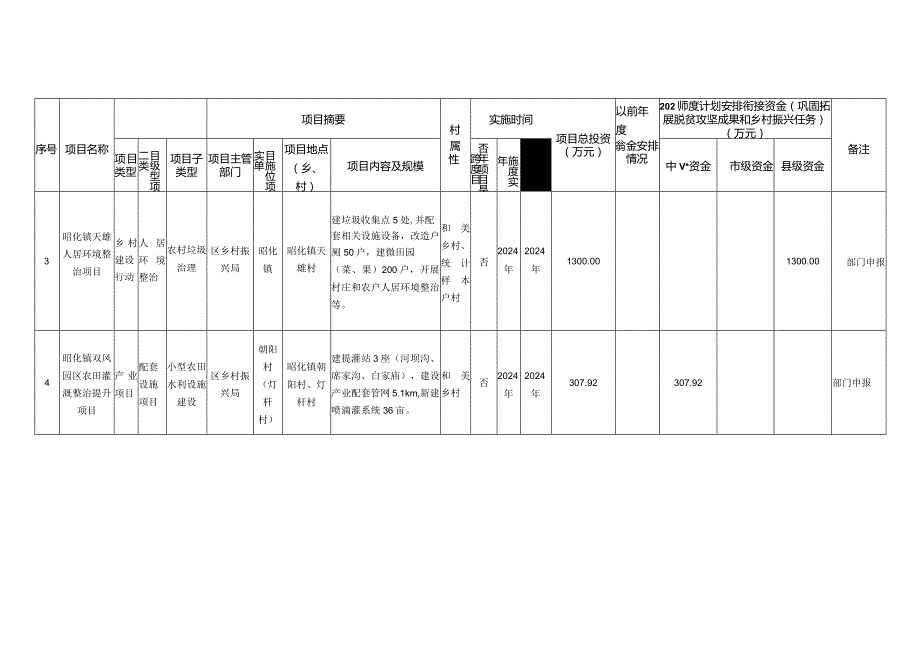 广元市昭化区2024财政衔接资金项目实施计划表.docx_第2页