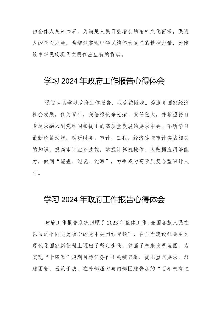 2024年政府工作报告心得体会发言稿40篇.docx_第2页