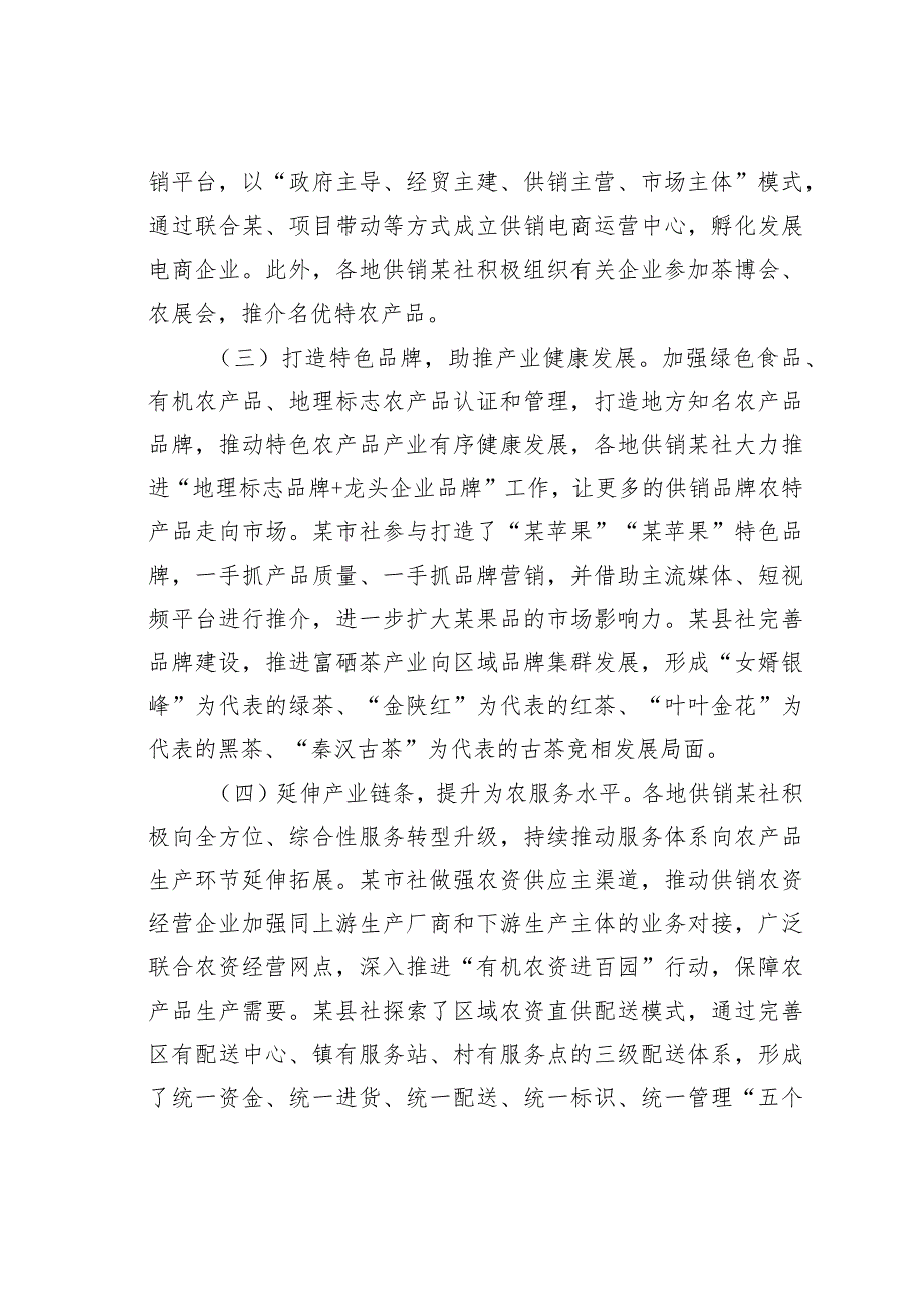 关于发展乡村特色产业的调研报告：以某省供销某社系统为例(1).docx_第2页
