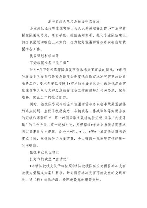 消防极端天气应急救援亮点做法.docx