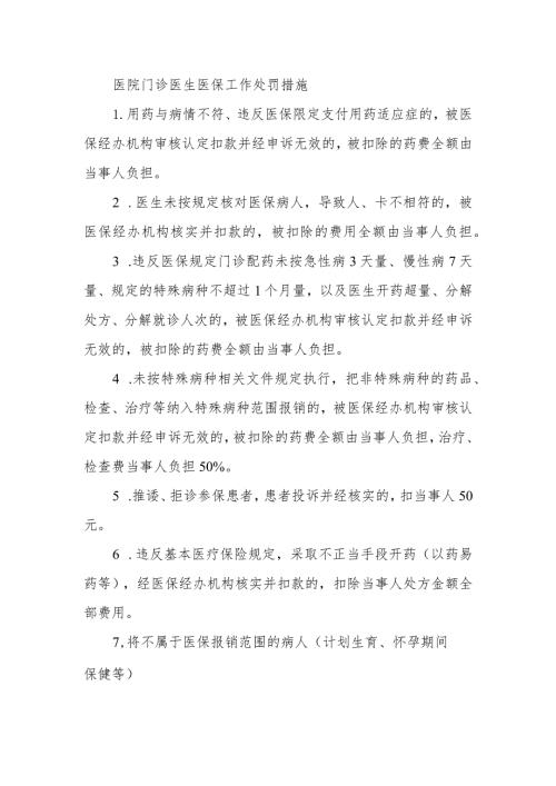医院门诊医生医保工作处罚措施.docx