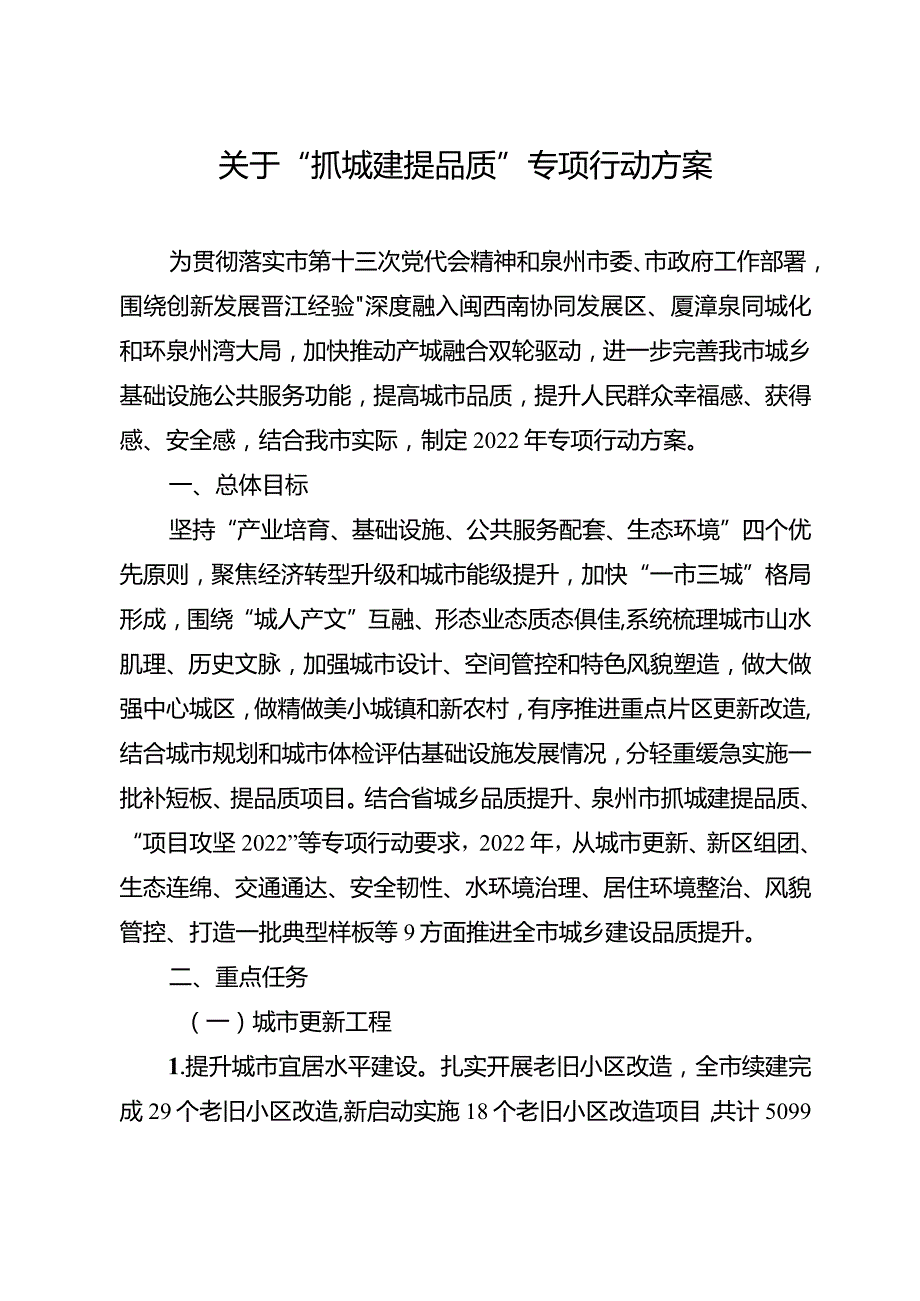 关于“抓城建提品质”专项行动方案.docx_第1页