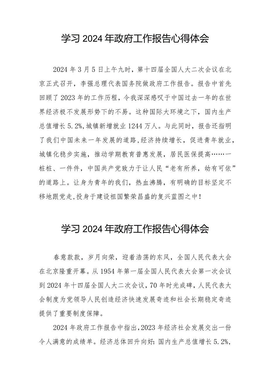 2024年政府工作报告心得体会最新版六十篇.docx_第2页