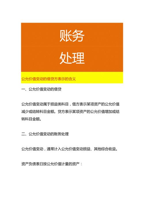 公允价值变动的借贷方表示的含义.docx