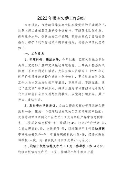 2023年根治欠薪工作总结.docx