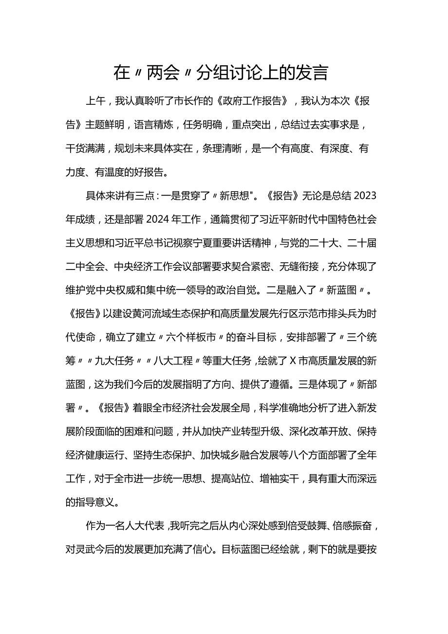 在“两会”分组讨论上的发言(1).docx_第1页