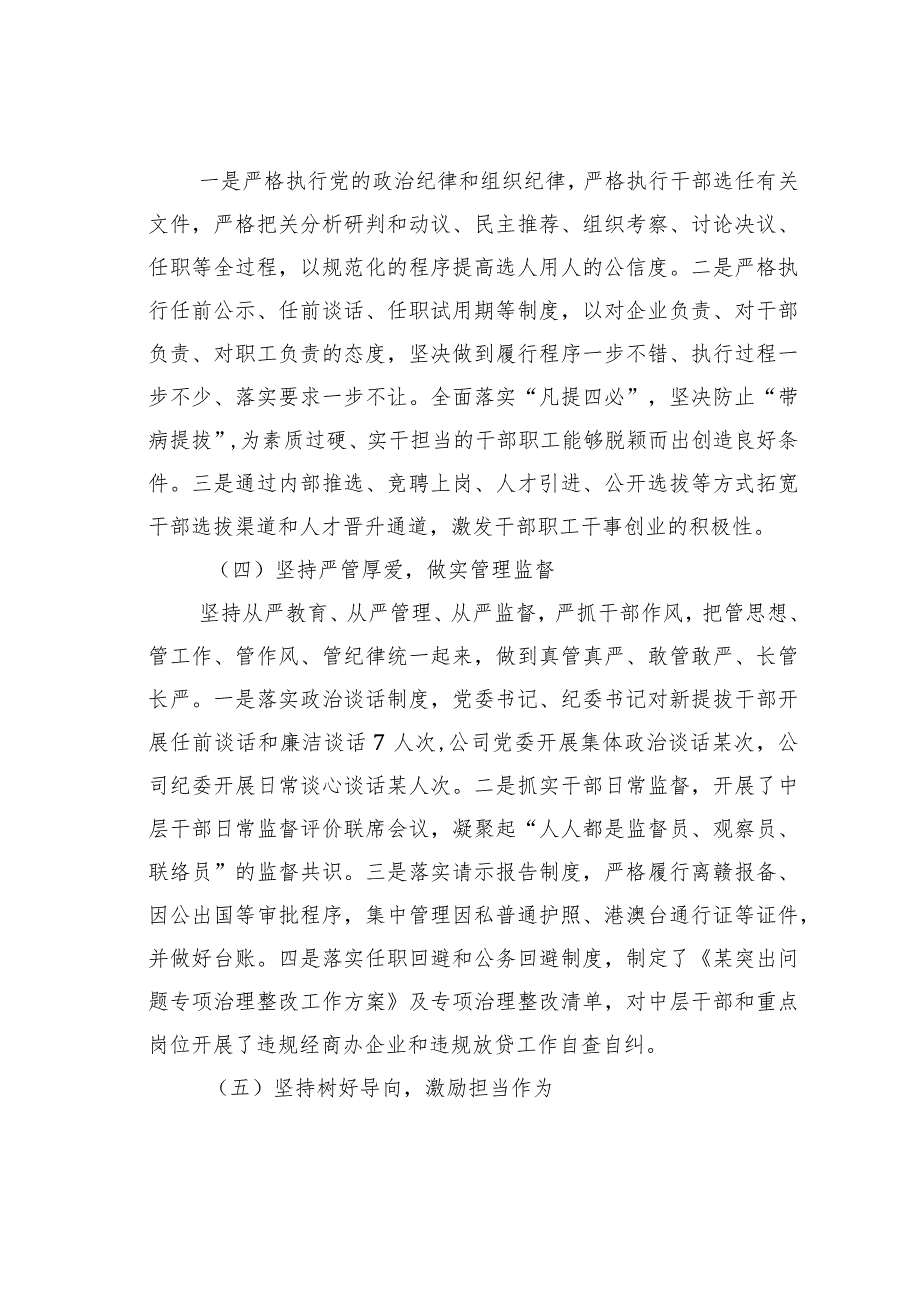 某某国企党委2023选人用人专题工作报告.docx_第3页