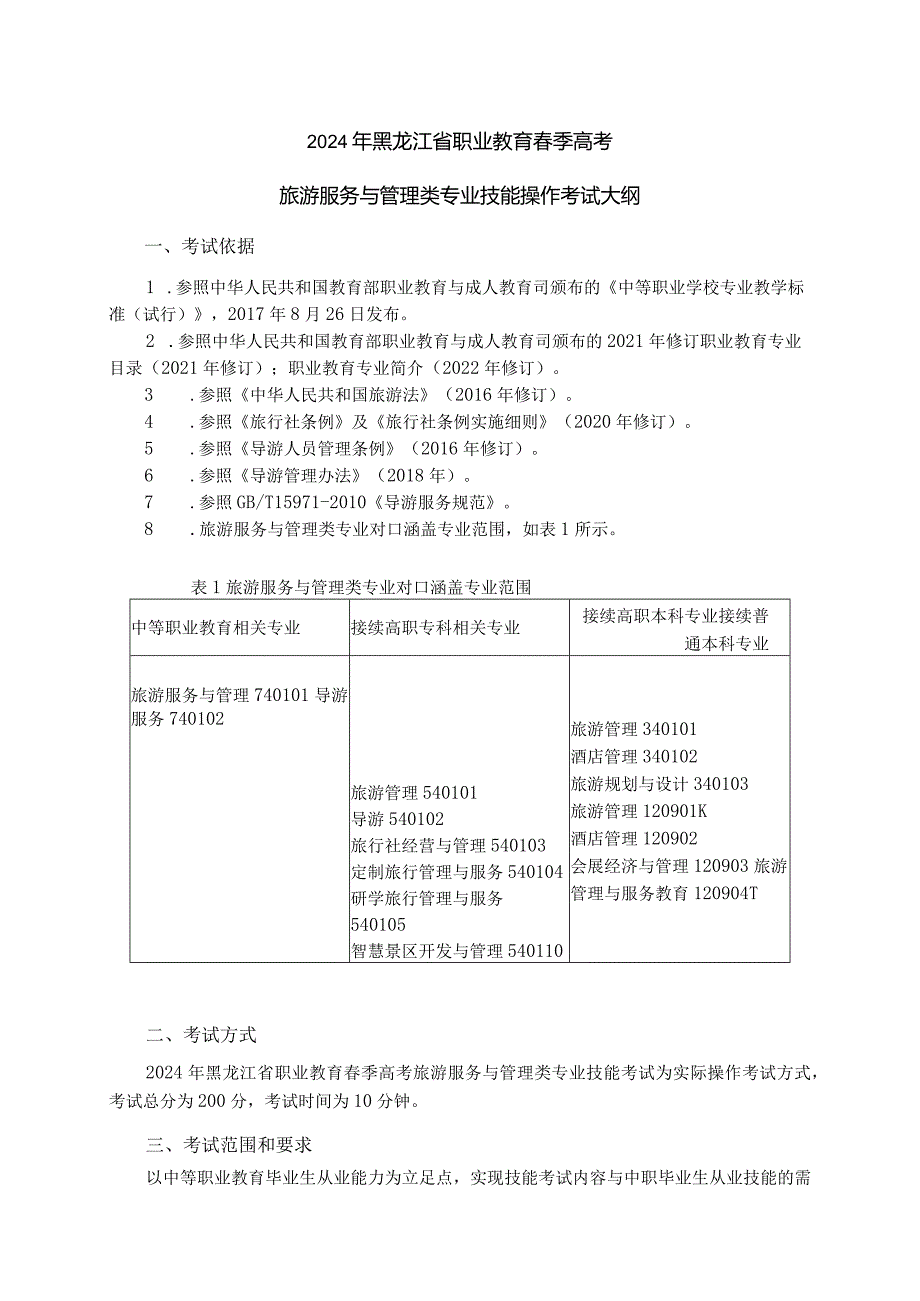 742旅游服务与管理类专业技能操作考试大纲.docx_第1页