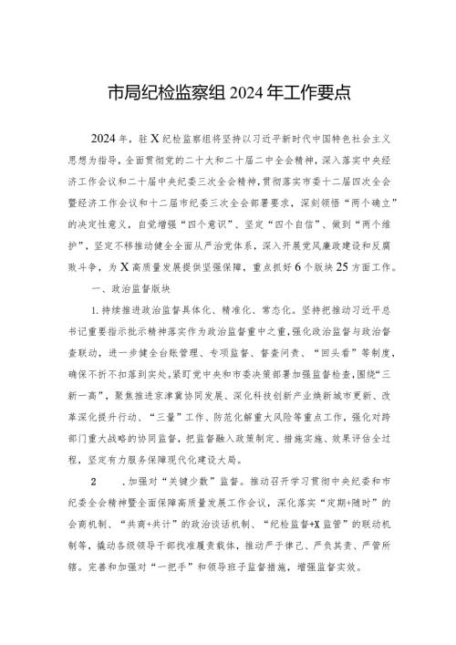 市局纪检监察组2024年工作要点(2).docx