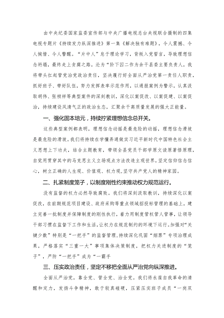 （9篇）收看《持续发力纵深推进》研讨交流发言提纲.docx_第3页