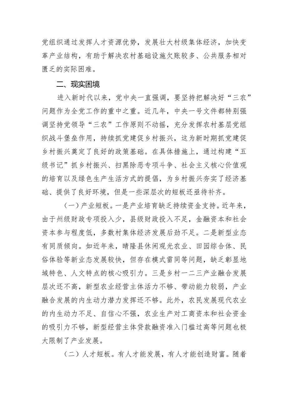 关于党建引领乡村振兴发展情况的调研报告(1).docx_第3页