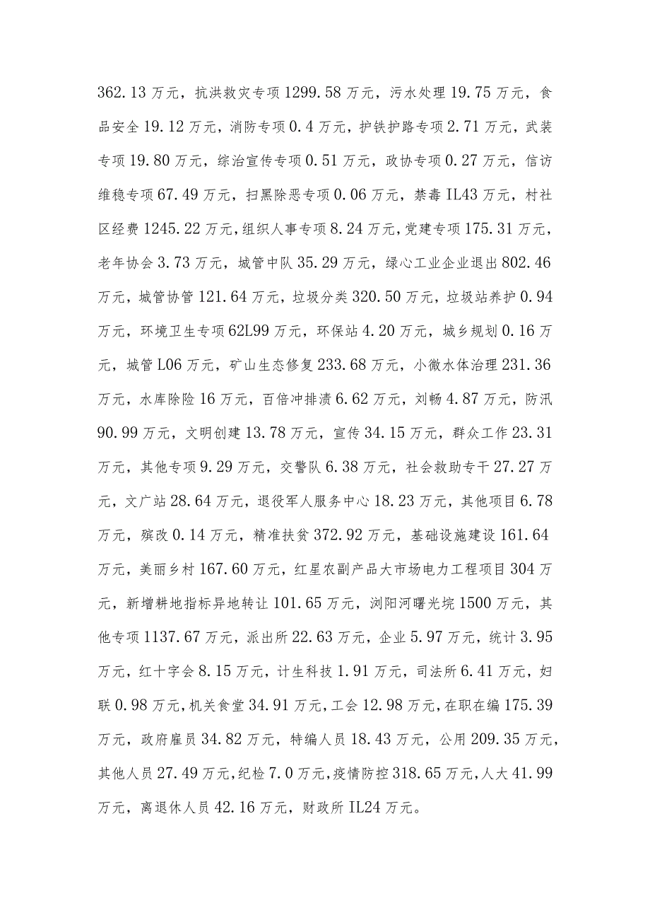 2021长沙市雨花区跳马镇人民政府部门整体支出预算绩效自评报告.docx_第3页