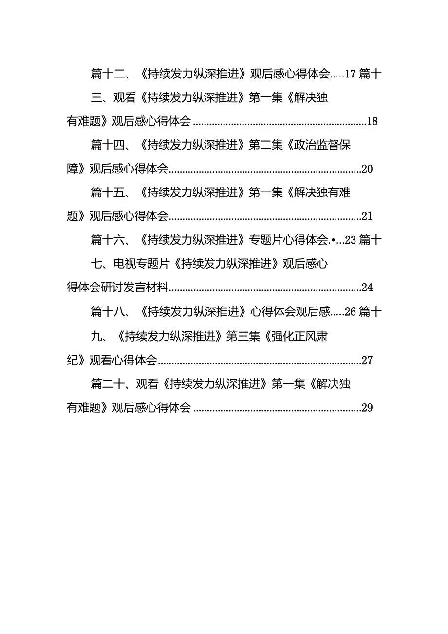 （20篇）《持续发力纵深推进》观后感心得体会.docx_第2页