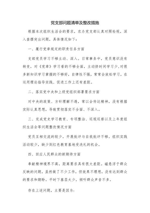 02党支部问题清单及整改措施.docx