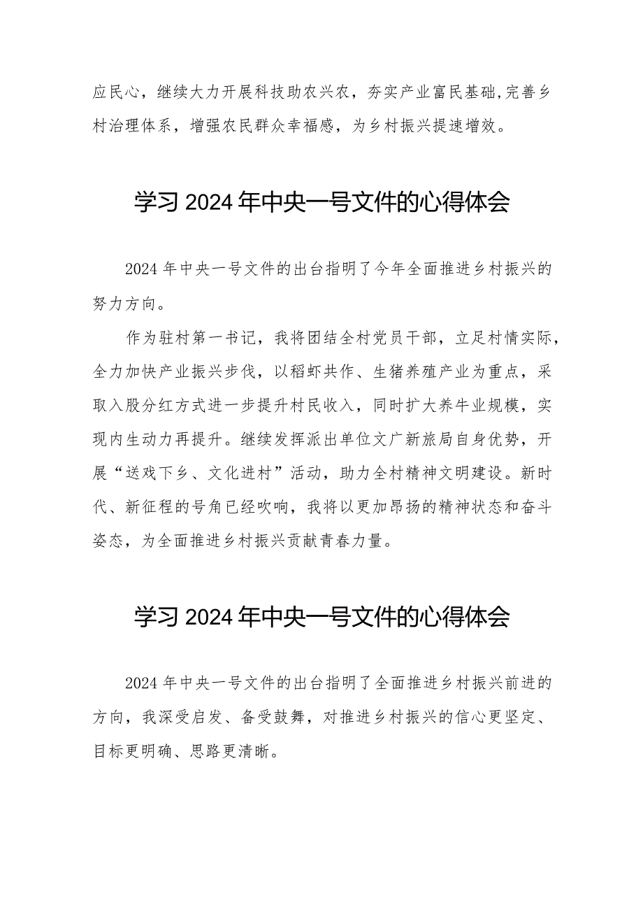 学习2024年中央一号文件的心得感悟22篇.docx_第2页