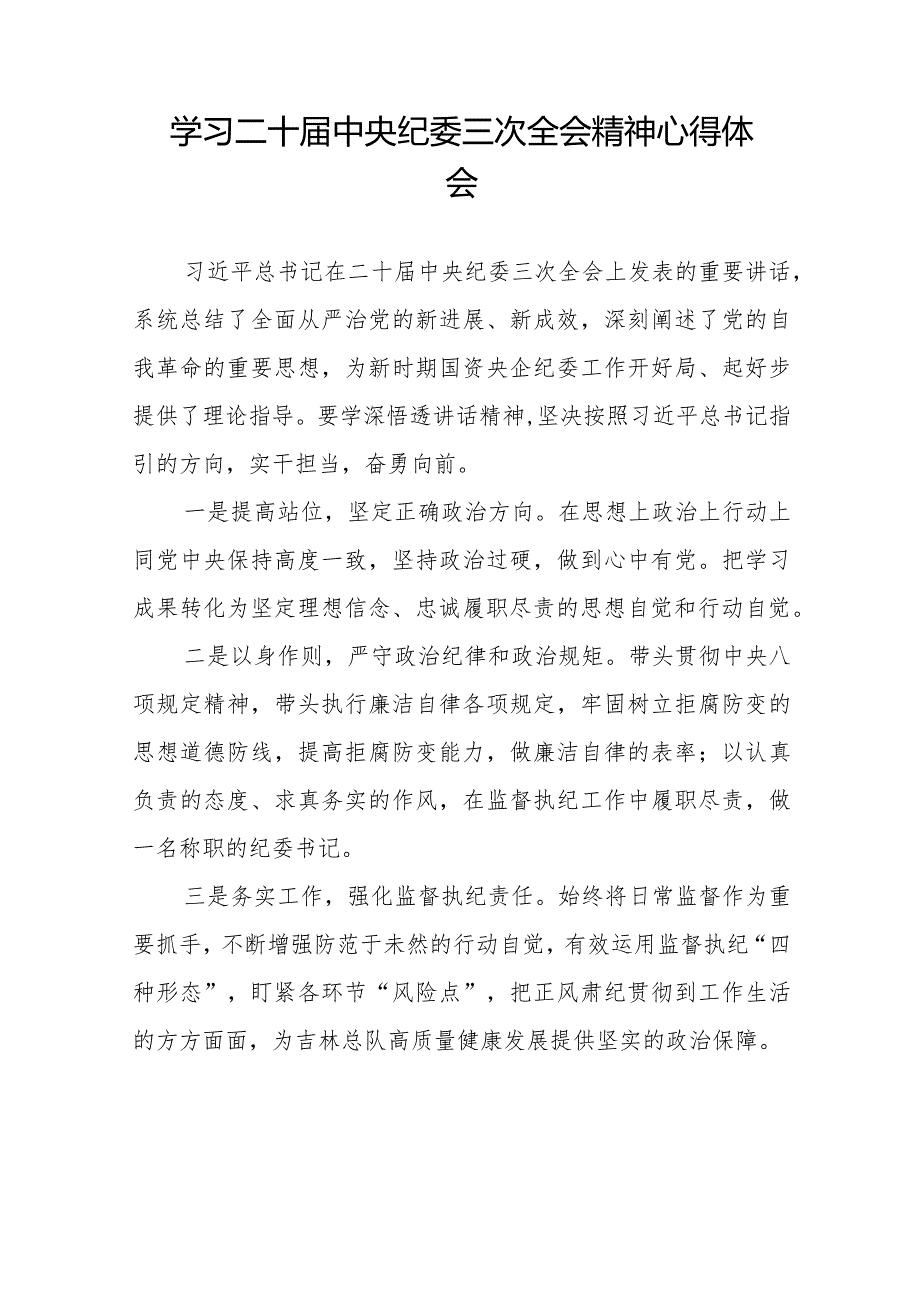 学习贯彻《二十中央纪委三次全会》精神心得体会十九篇.docx_第3页