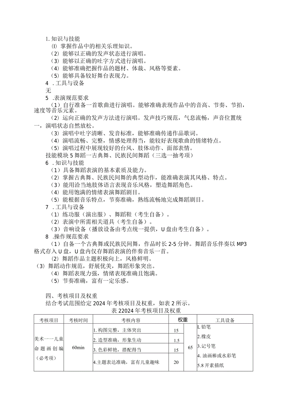 774学前教育专业技能操作考试大纲.docx_第3页