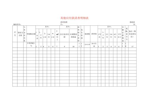 其他应付款清查工作底稿明细表.docx