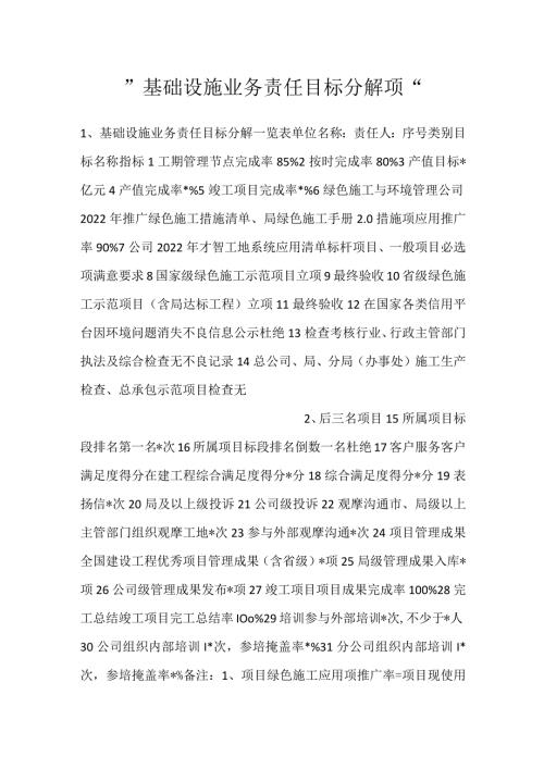 基础设施业务责任目标分解项.docx