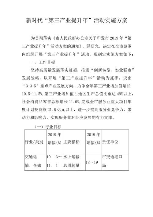 新时代“第三产业提升年”活动实施方案.docx