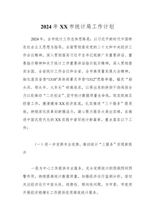 2024年XX市统计局工作计划.docx