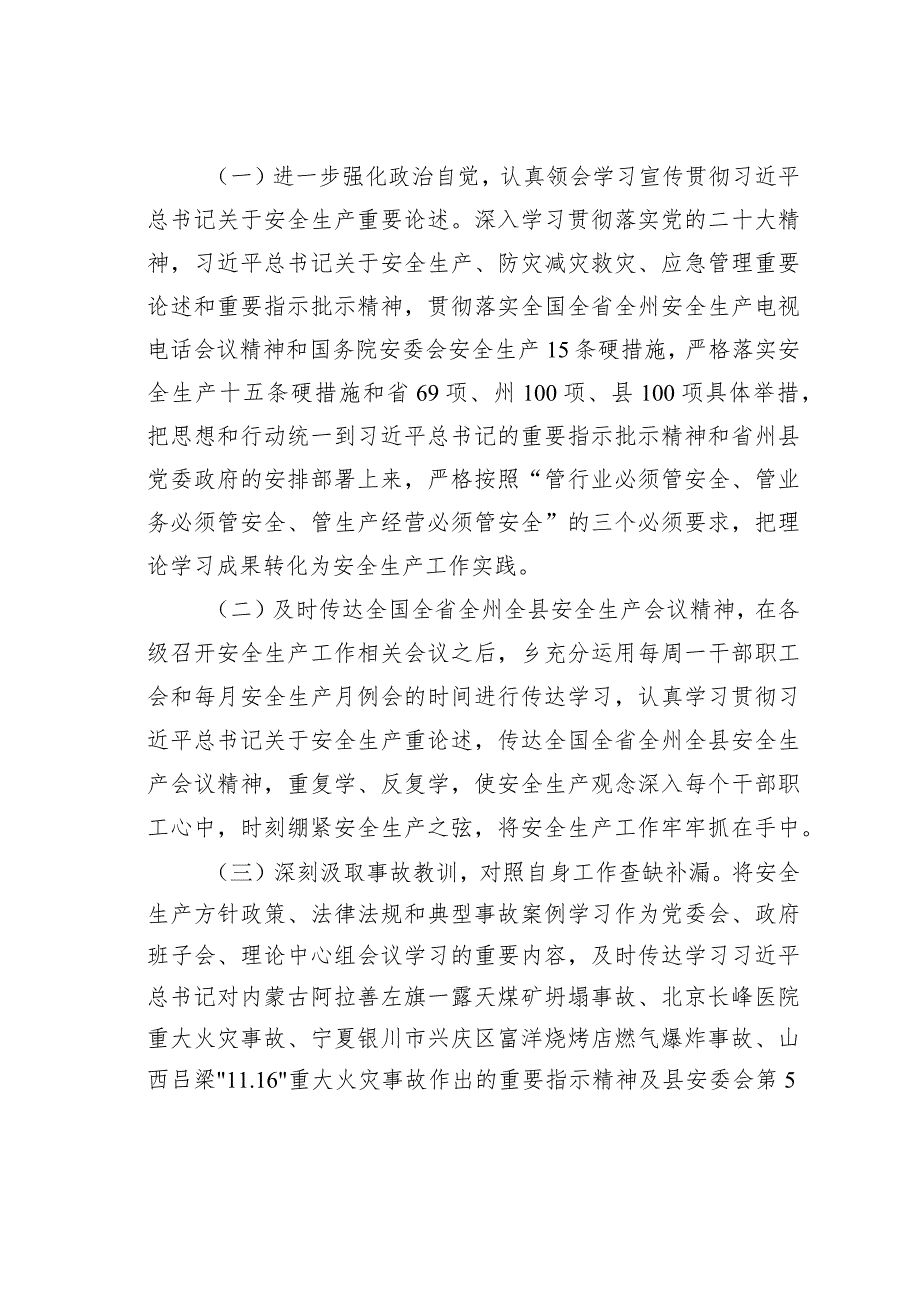 某某乡2023年安全生产目标责任制自检自查报告.docx_第2页