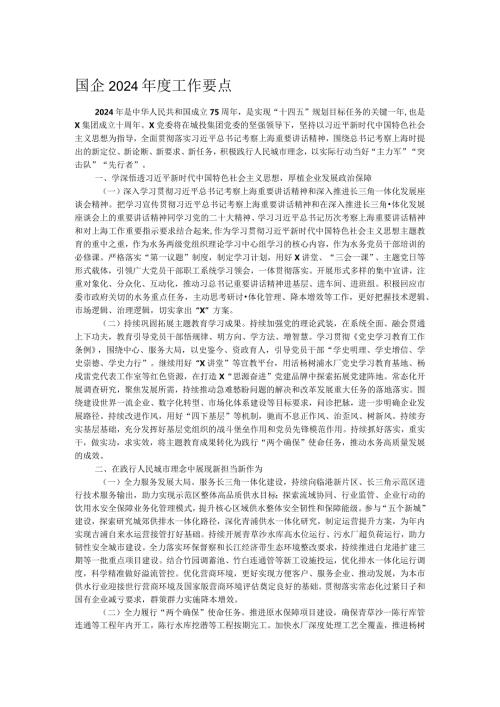 国企2024工作要点.docx