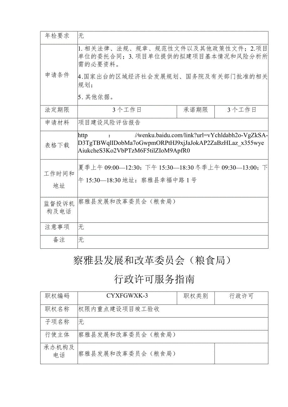 察雅县发展和改革委员会粮食局行政许可服务指南.docx_第3页