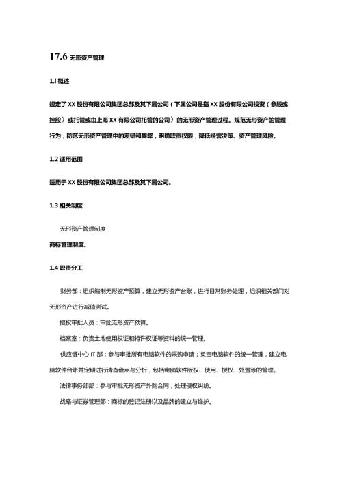 内部控制手册无形资产管理.docx