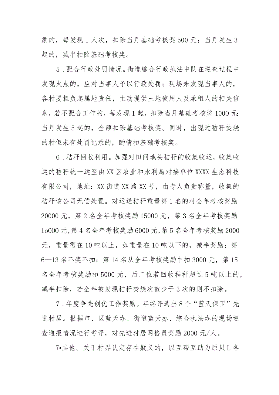 XX街道冬季秸秆禁烧攻坚行动考核办法.docx_第3页