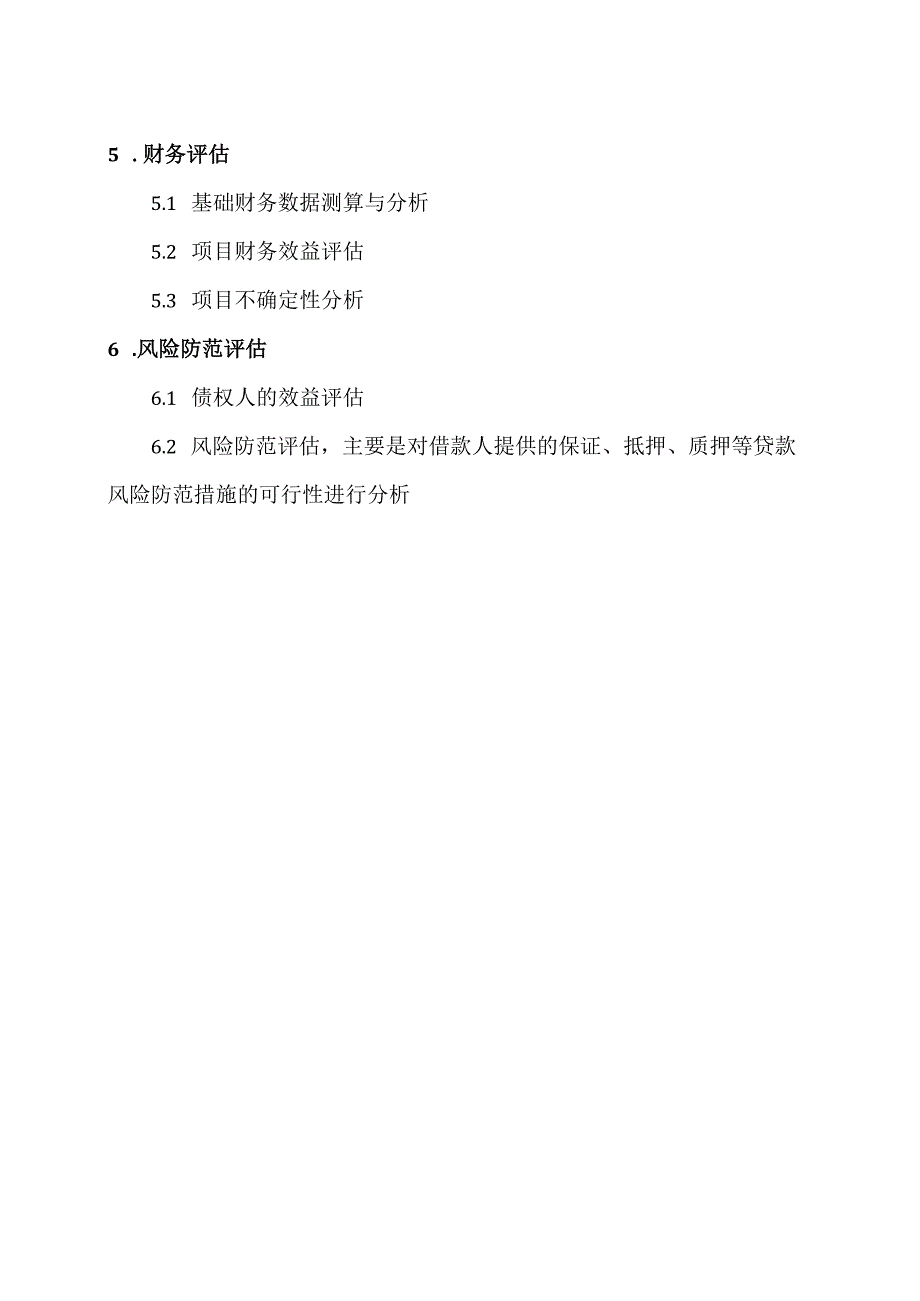项目贷款投资价值评估报告编制提纲（2024年）.docx_第2页