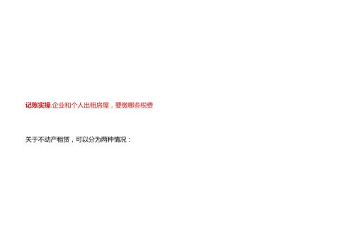 记账实操企业和个人出租房屋要缴哪些税费.docx