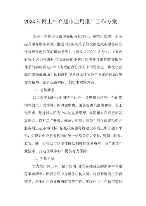 2024年网上中介超市应用推广工作方案.docx
