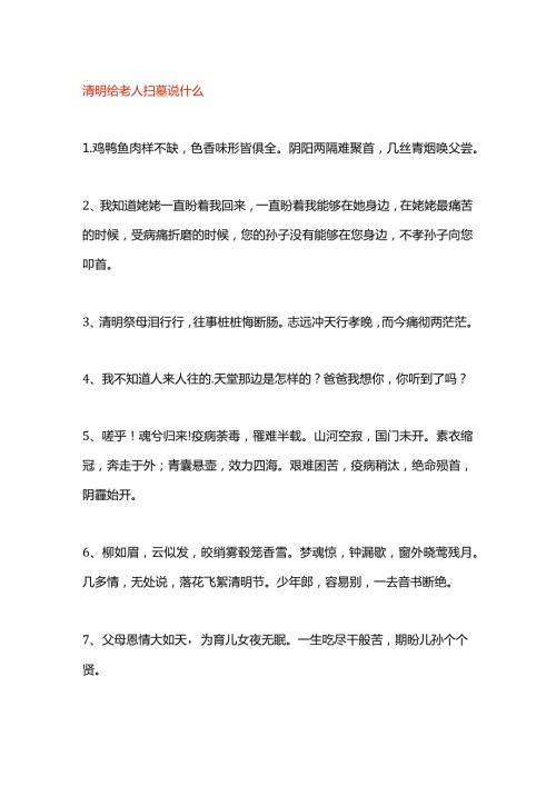 清明给过世亲人扫墓的悼念词.docx