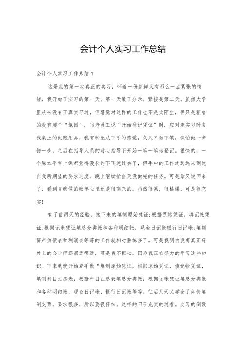会计个人实习工作总结.docx