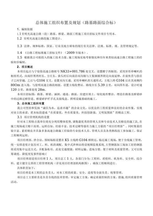 总体施工组织布置与规划.docx
