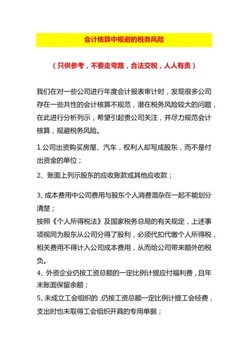 2024会计核算中规避23处税务风险案例.docx