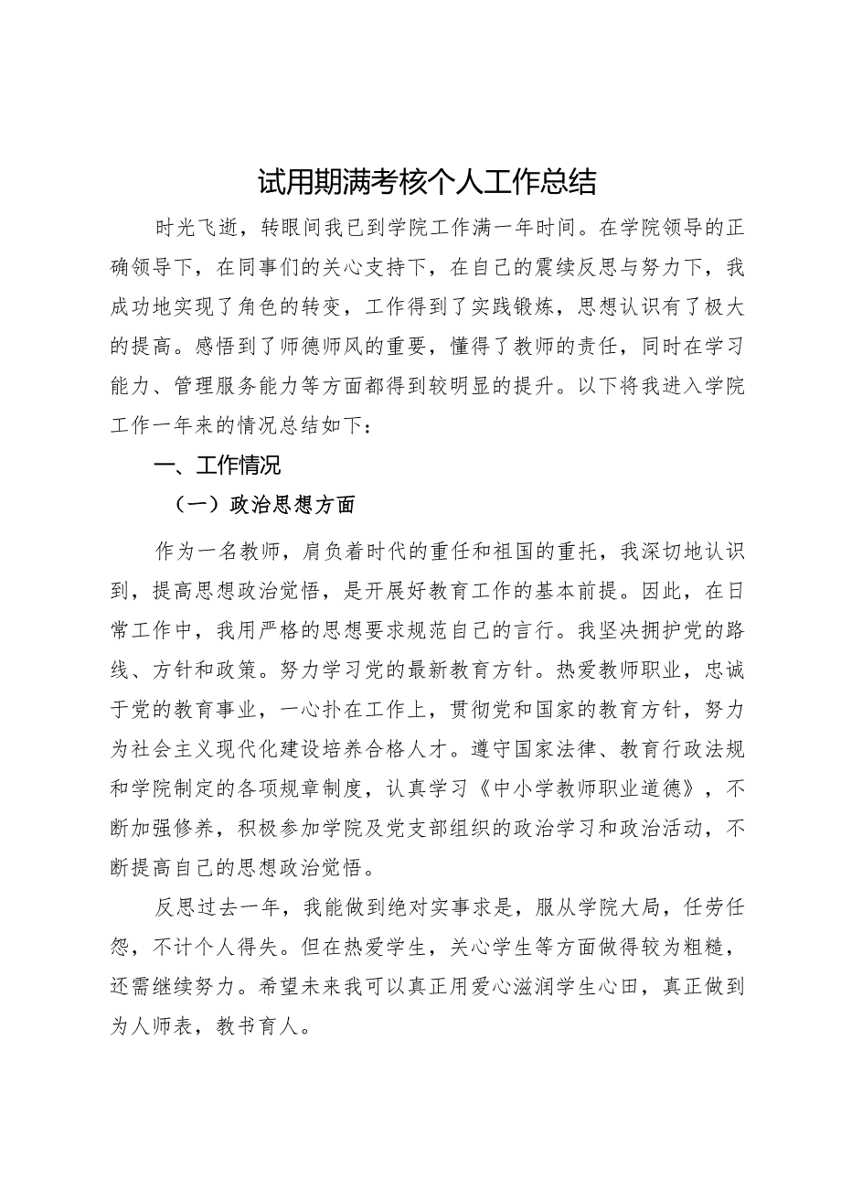 试用期满考核个人工作总结(1).docx_第1页