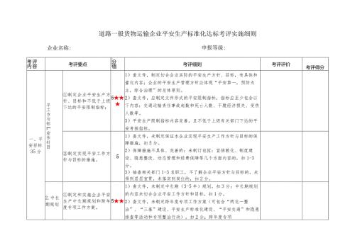 重庆道路普通货运标准化考评细则(20240709).docx