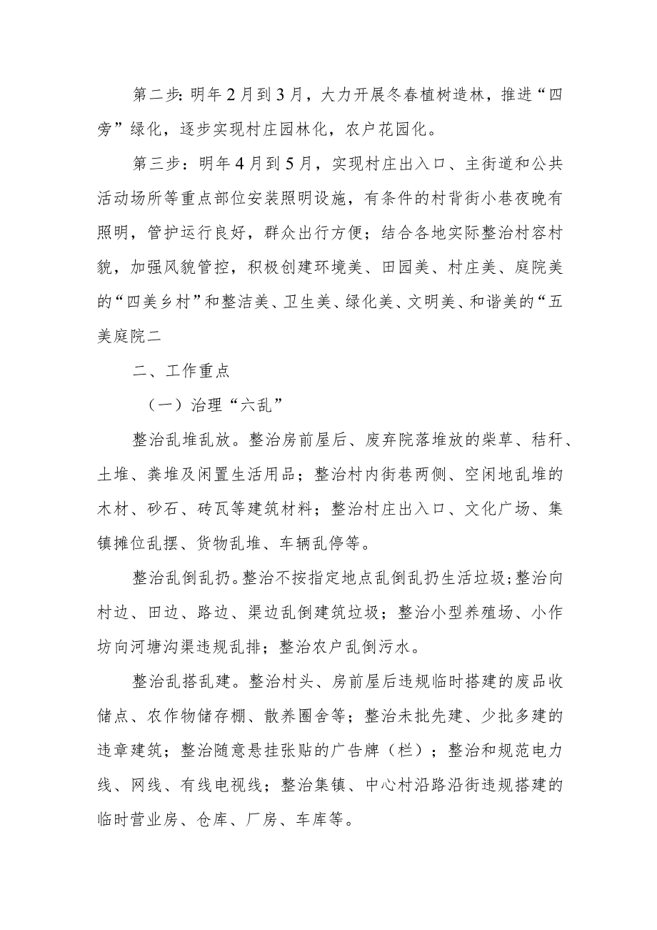 XX镇2023年村庄清洁行动“冬季战役”实施方案.docx_第3页
